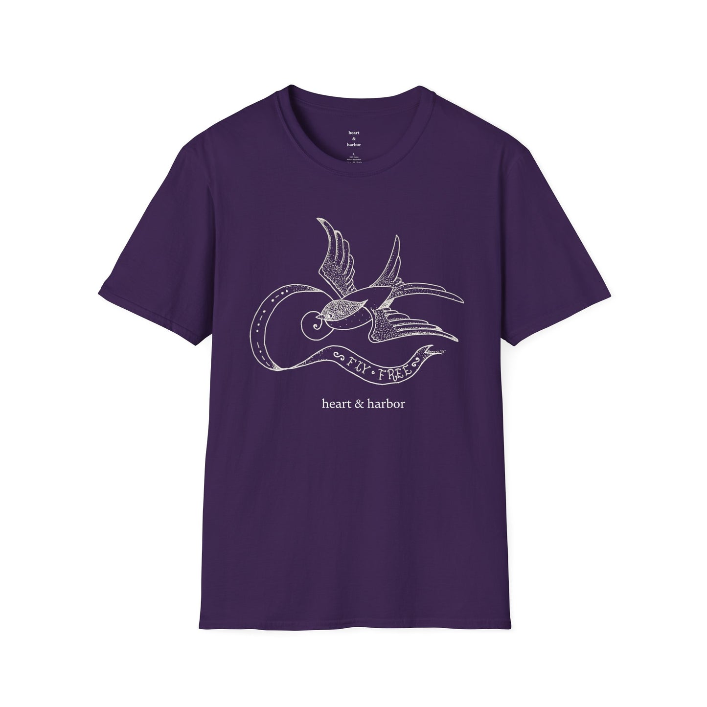 Traditional Tattoo Swallow T-Shirt - Fly Free Design
