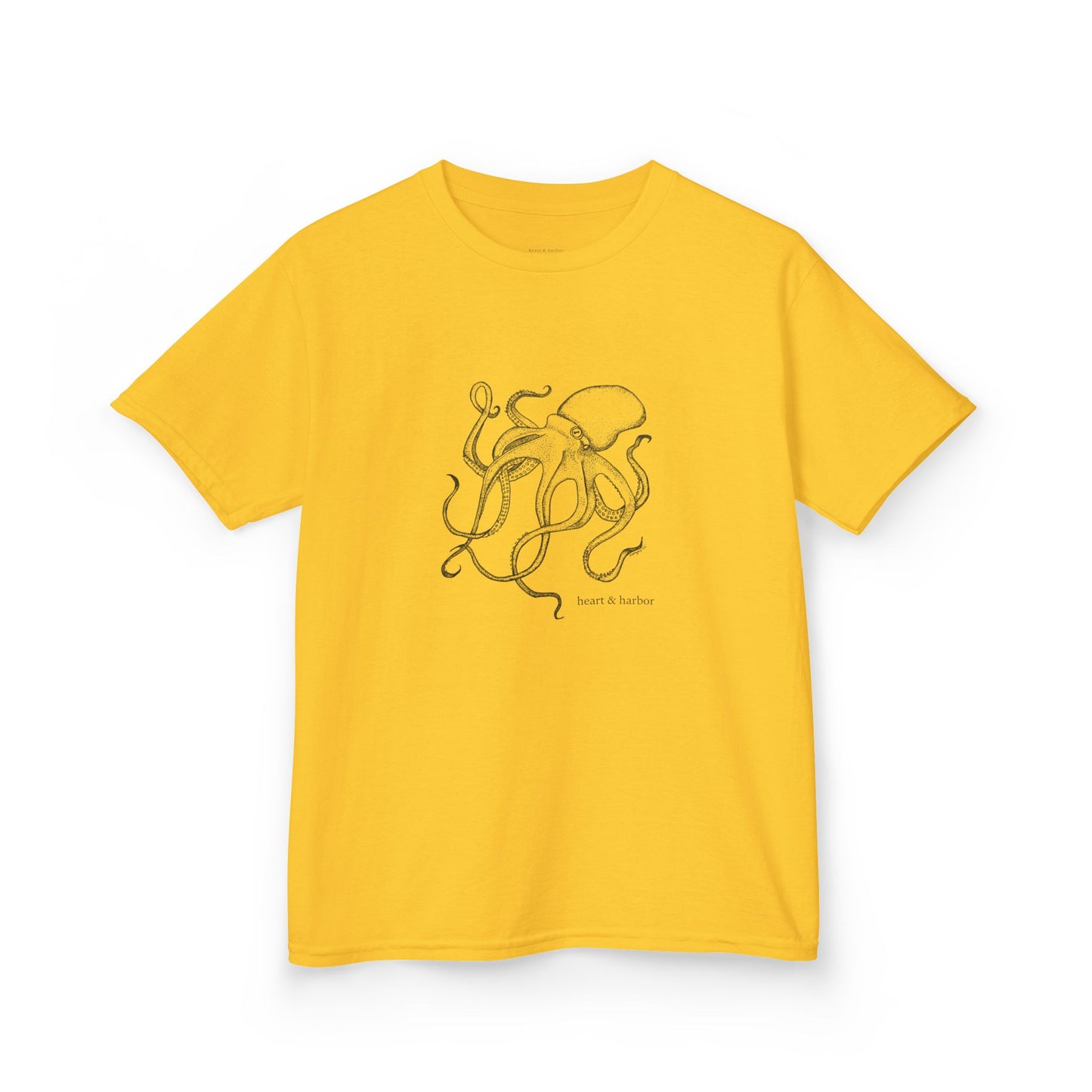 Kids Hand Drawn Octopus Design T-shirt
