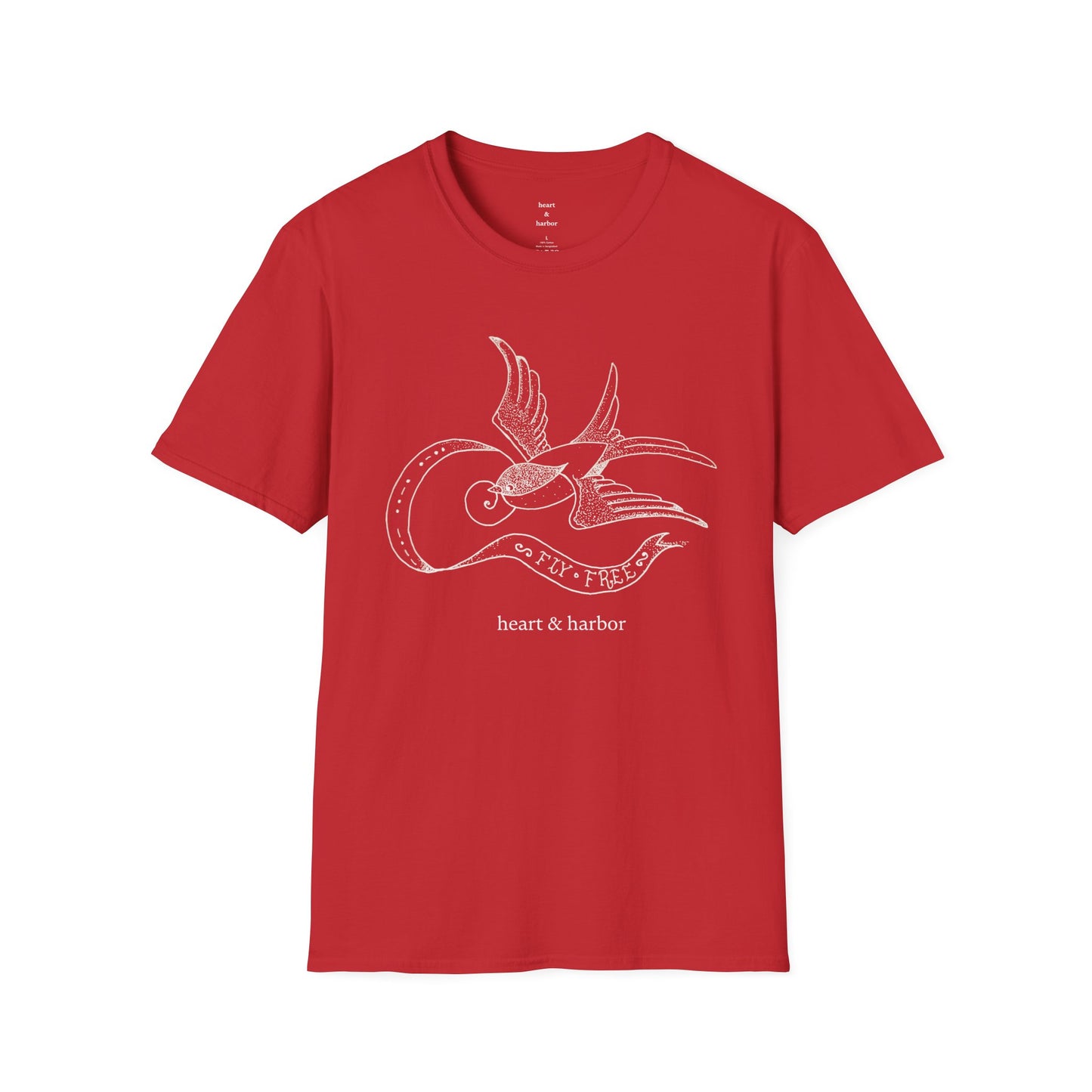 Traditional Tattoo Swallow T-Shirt - Fly Free Design