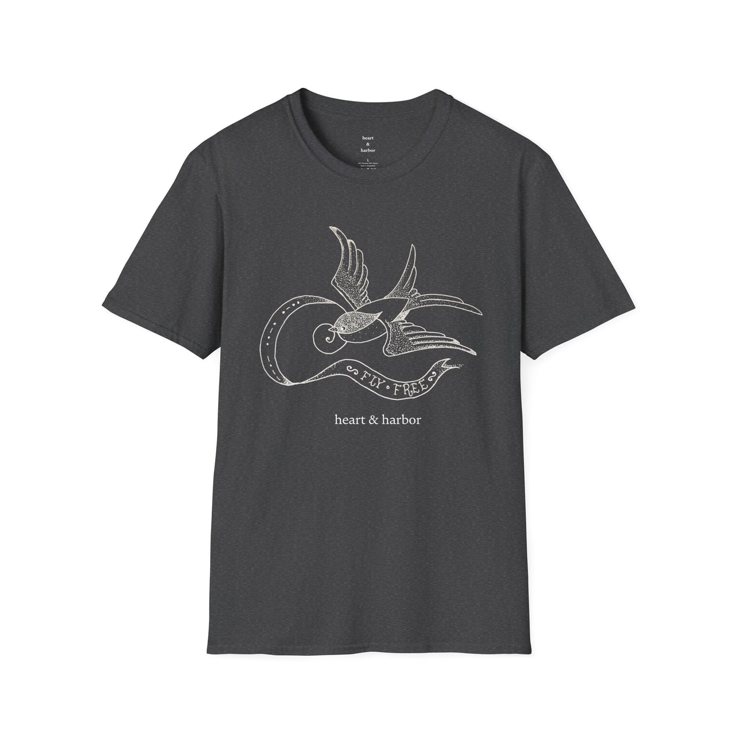 Traditional Tattoo Swallow T-Shirt - Fly Free Design