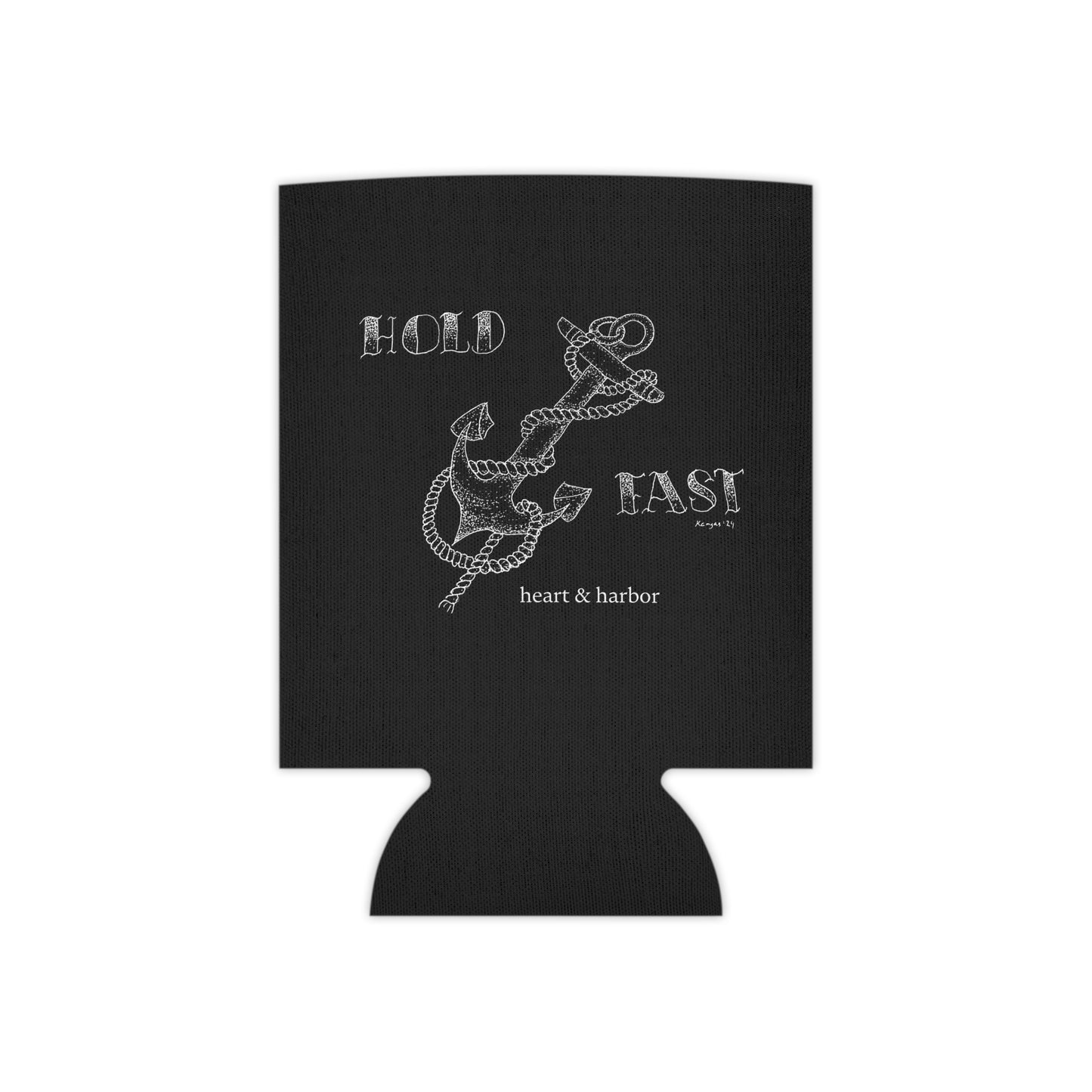 Hold Fast Anchor Can Cooler - Black