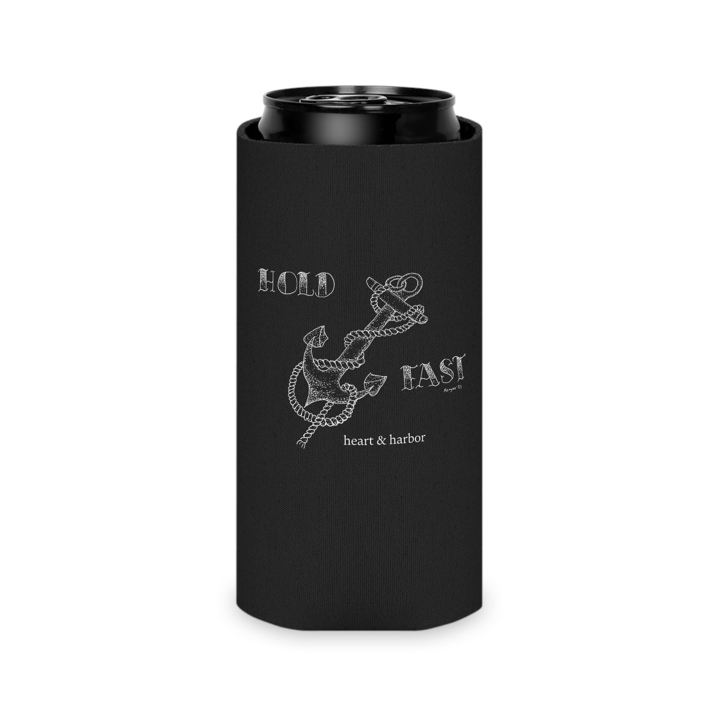 Hold Fast Anchor Can Cooler - Black