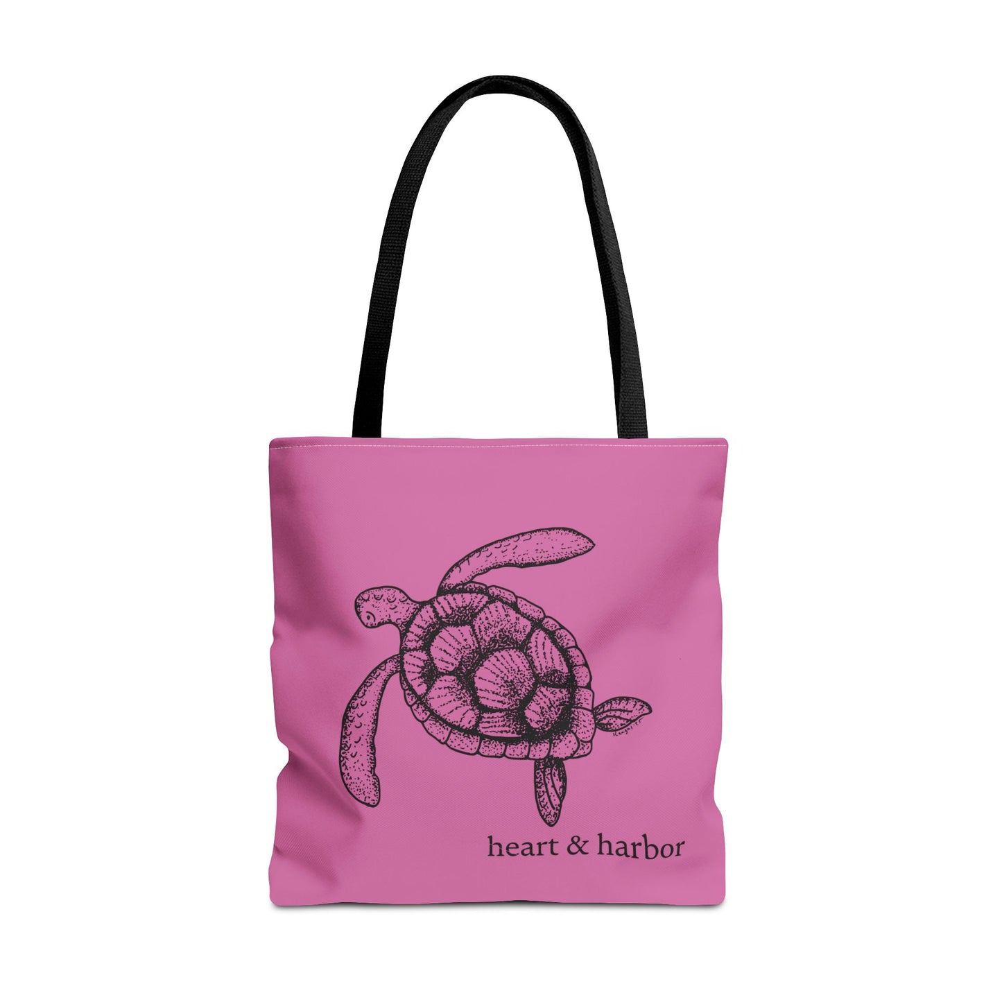 Sea Turtle Tote Bag - Hand-Drawn - Pink | Heart & Harbor