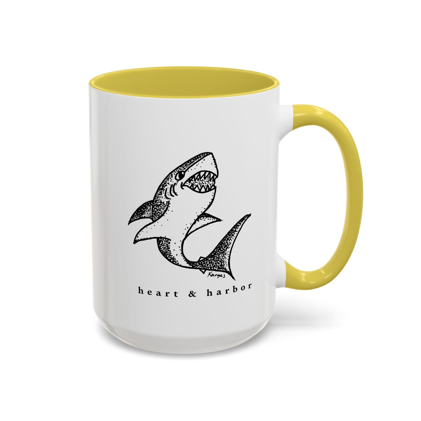Shark Coffee Mug | Hand-Drawn | Heart & Harbor | Multiple Colors