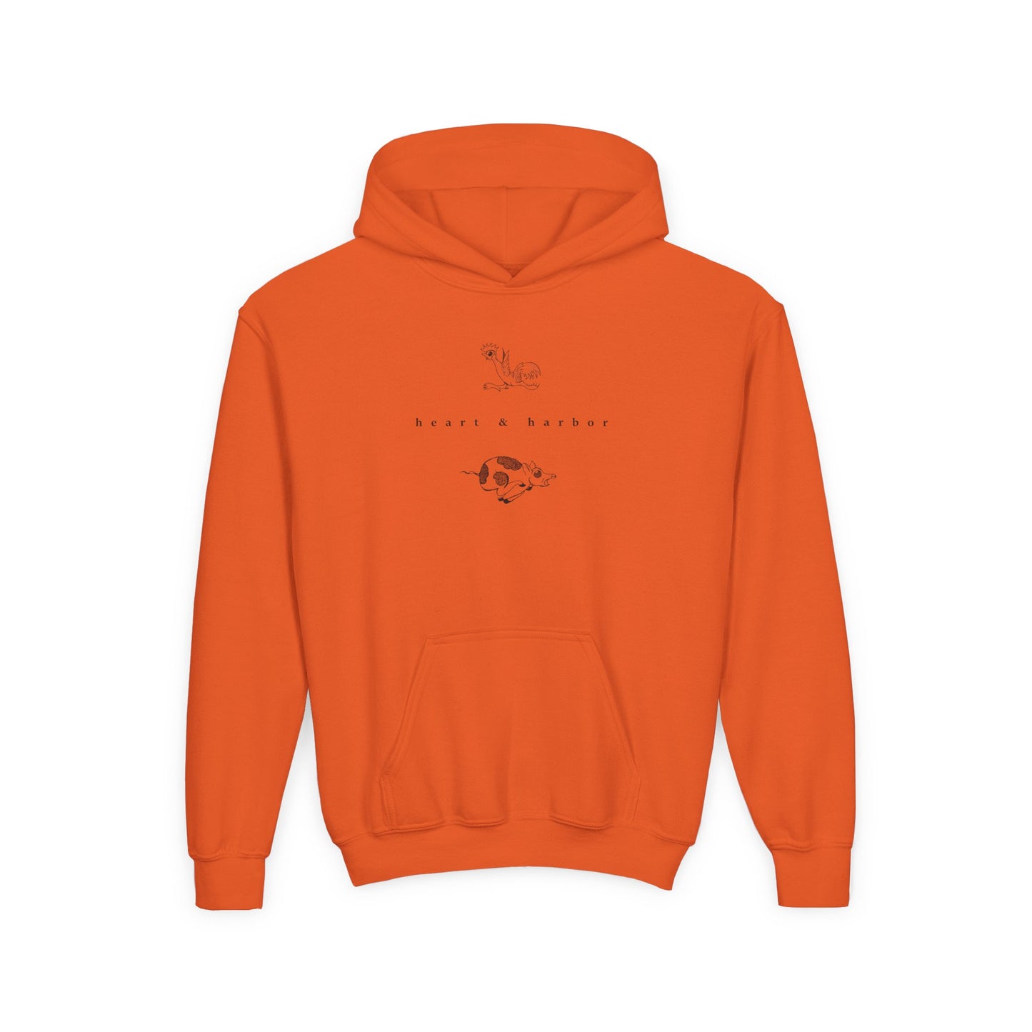 Chicken & Pig Kids Hoodie | Hand-Drawn | Heart & Harbor | multiple colors