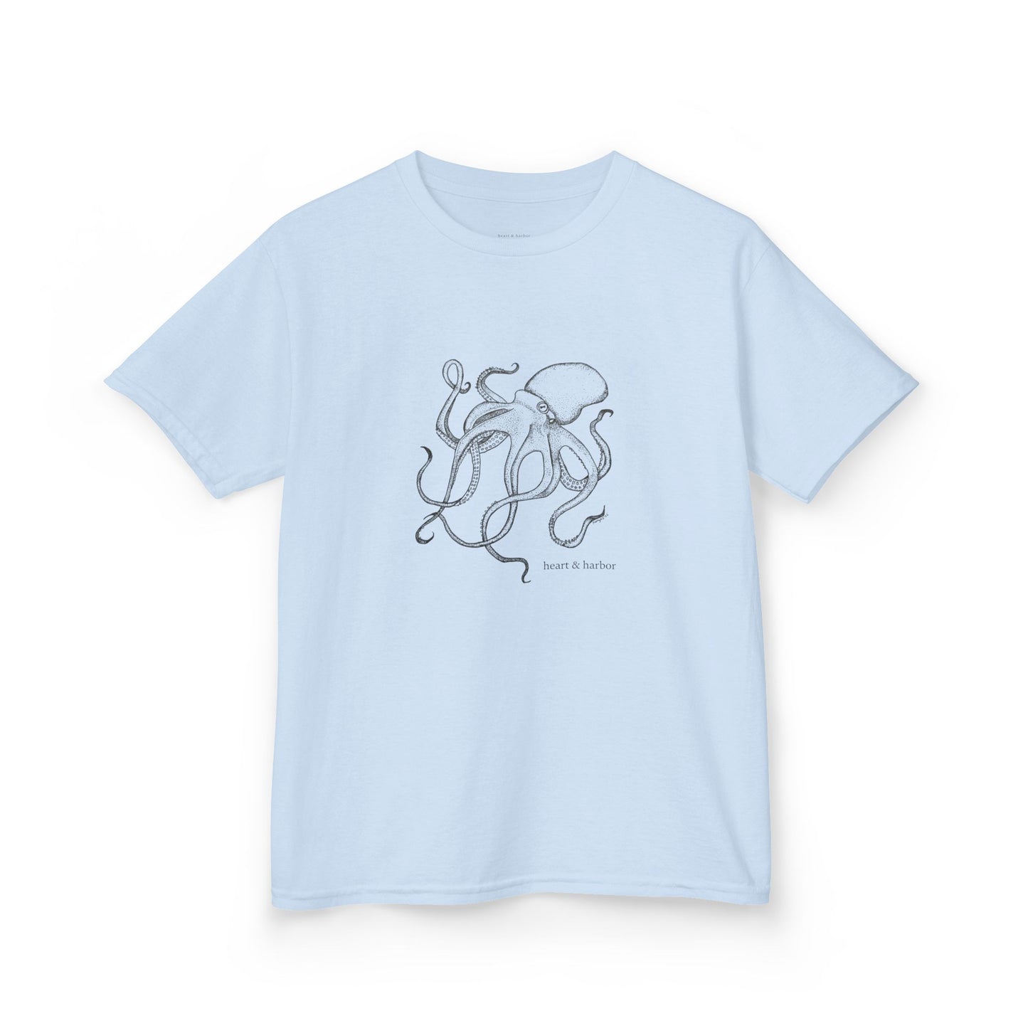 Kids Hand Drawn Octopus Design T-shirt