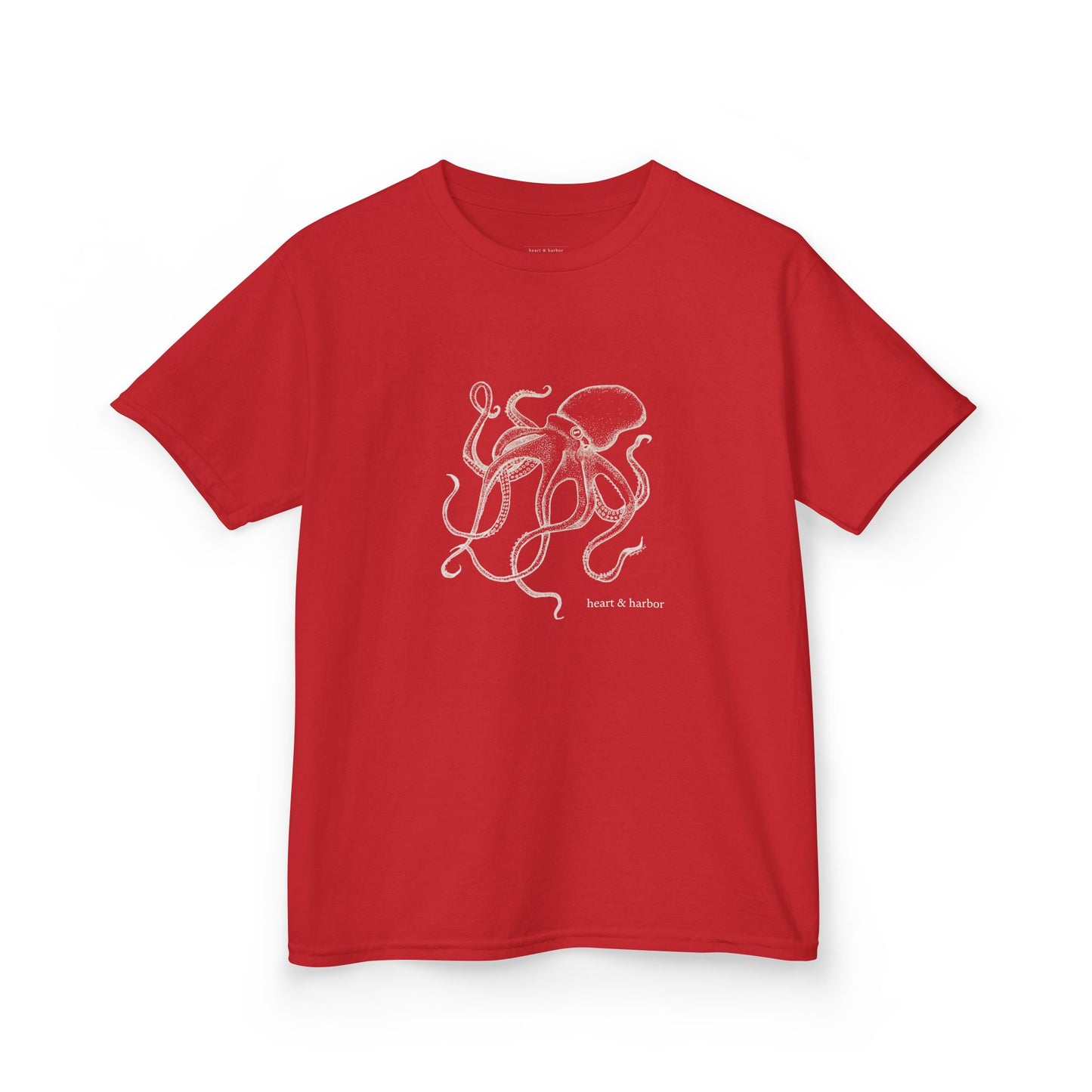 Kids Hand Drawn Octopus Design T-shirt