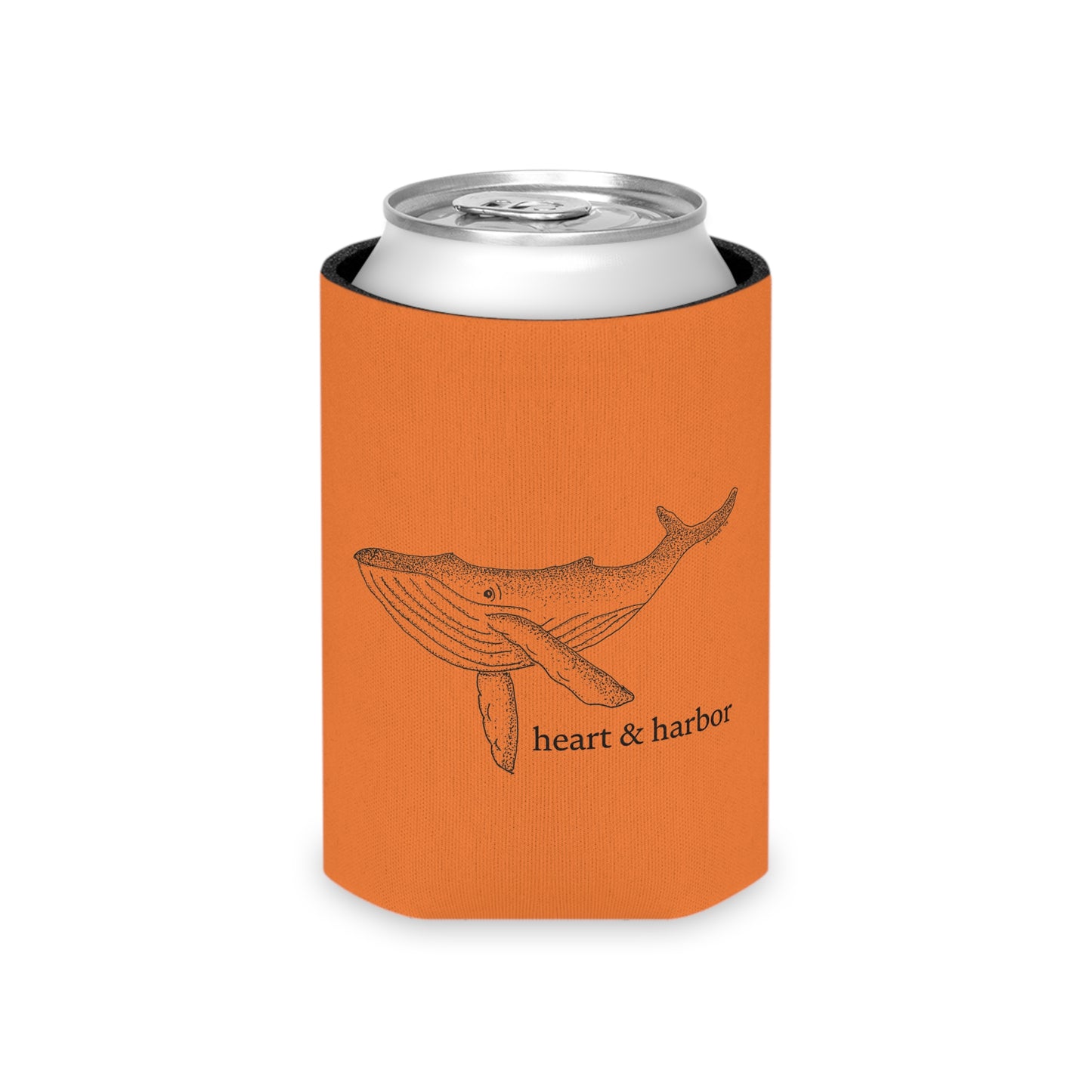 heart & harbor whale art can cooler