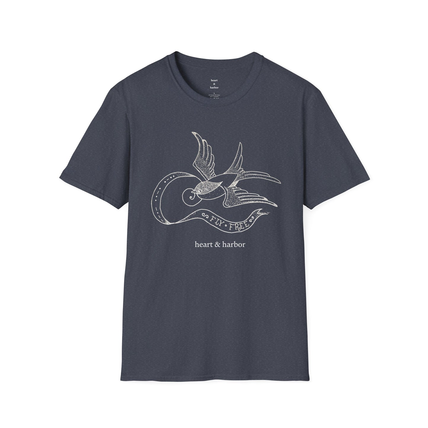Traditional Tattoo Swallow T-Shirt - Fly Free Design