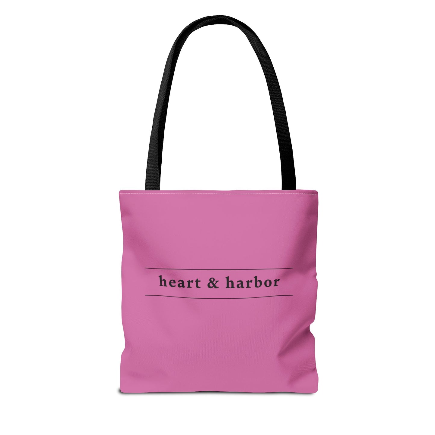 Pink Tote Bag with Hand Drawn Turtle Design