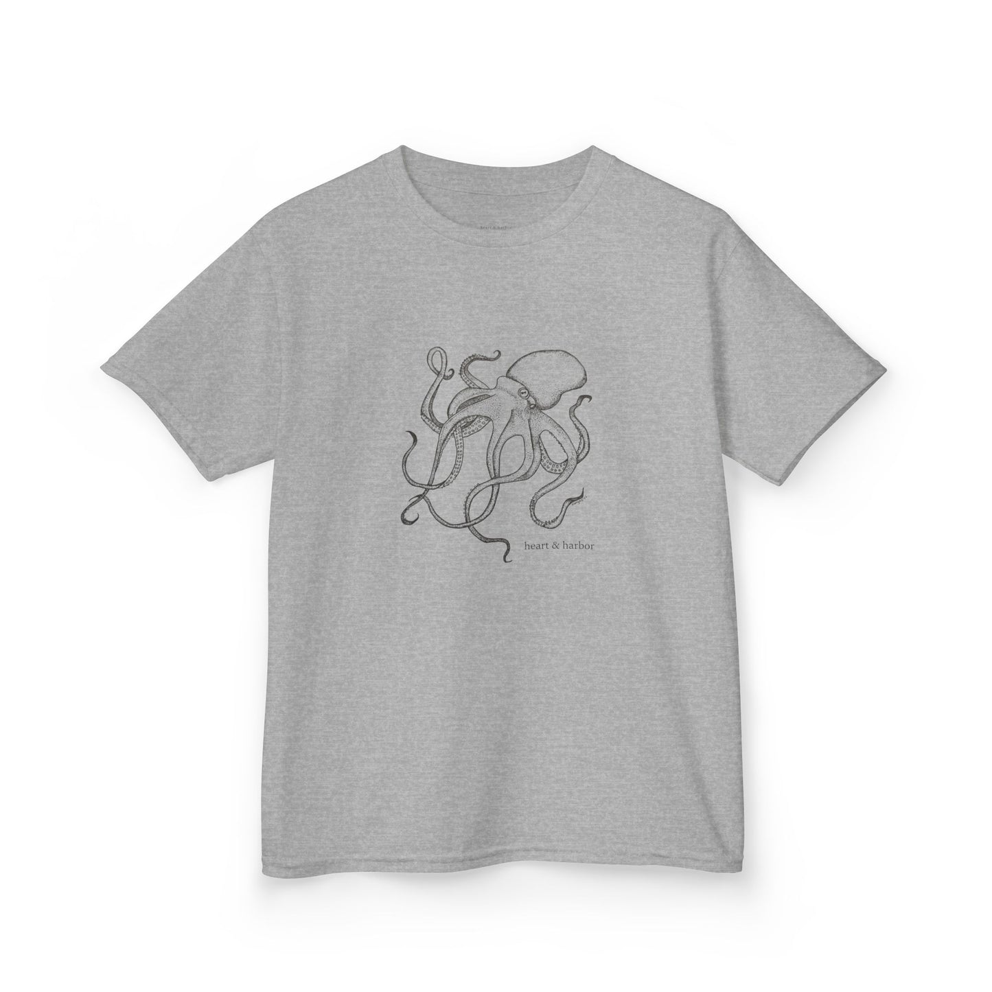 Kids Hand Drawn Octopus Design T-shirt