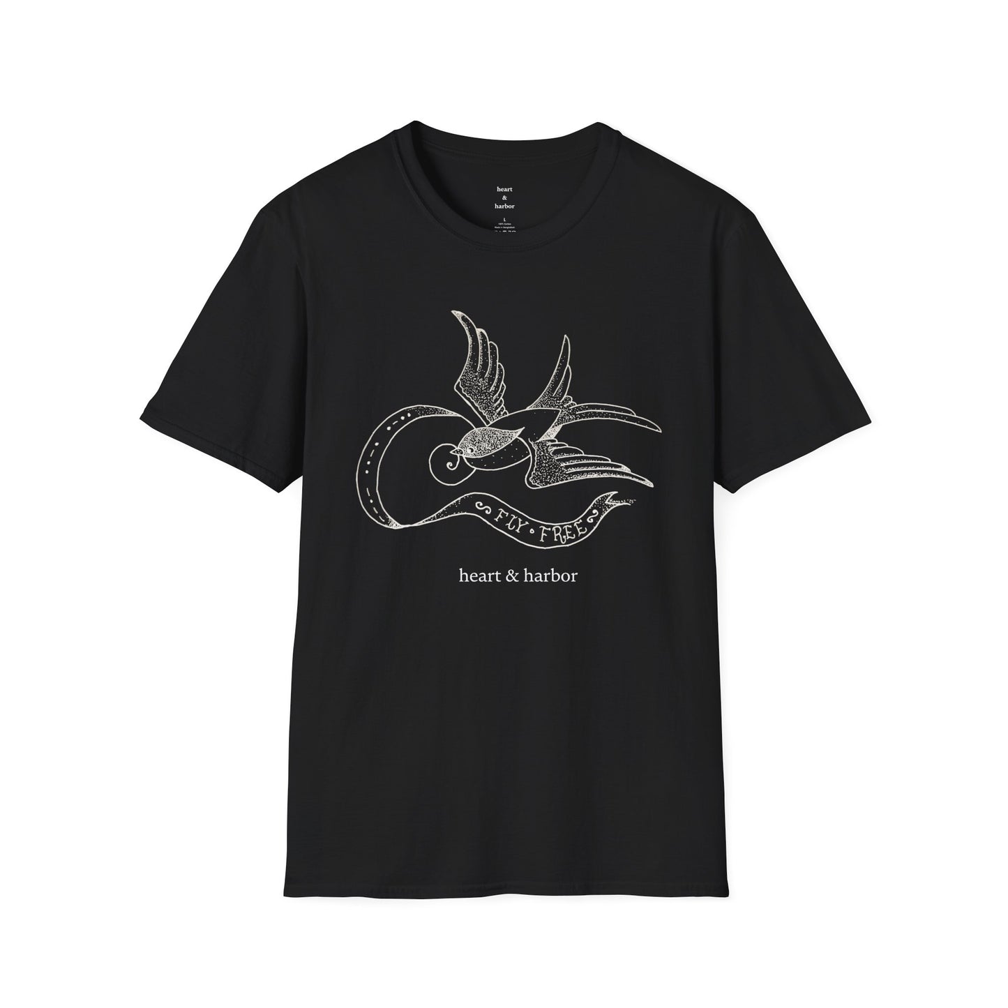 Traditional Tattoo Swallow T-Shirt - Fly Free Design