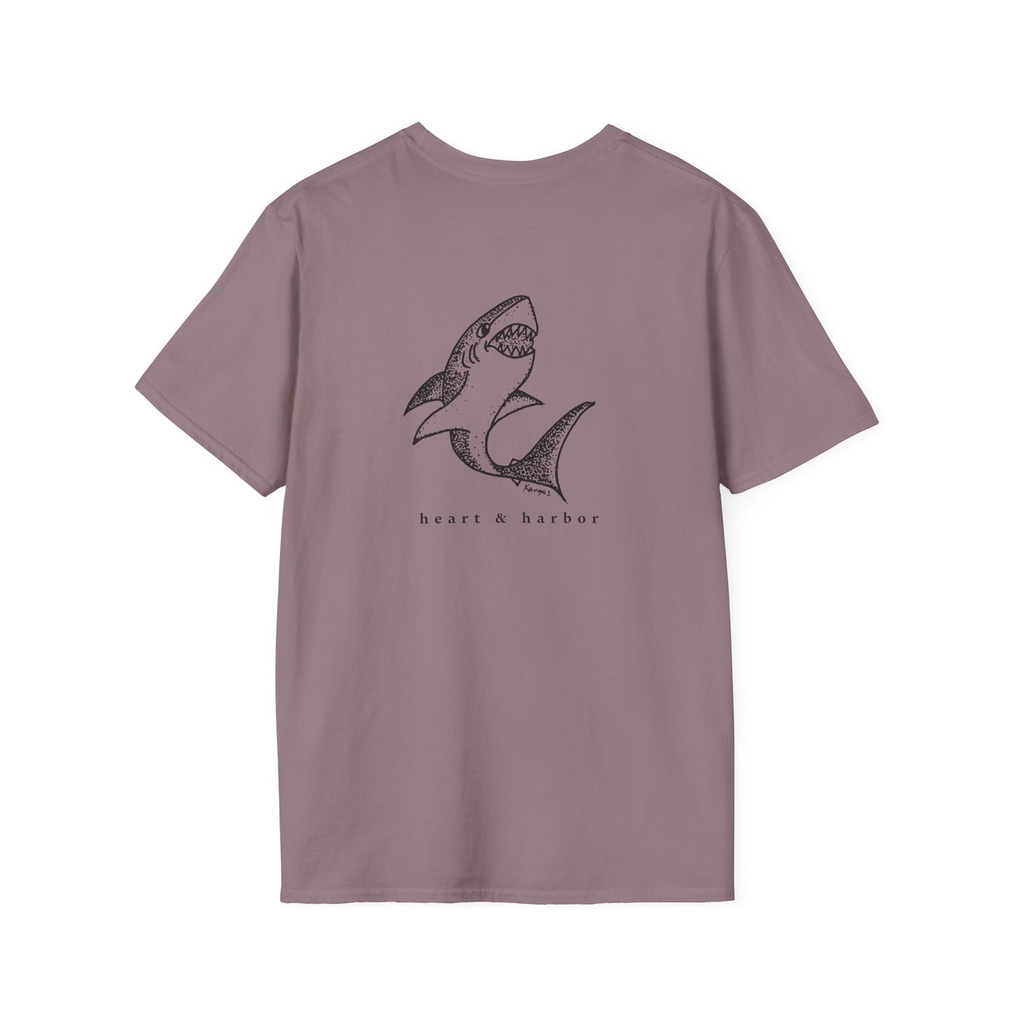 Shark T-Shirt | Back Design | Hand-Drawn | Multiple Colors