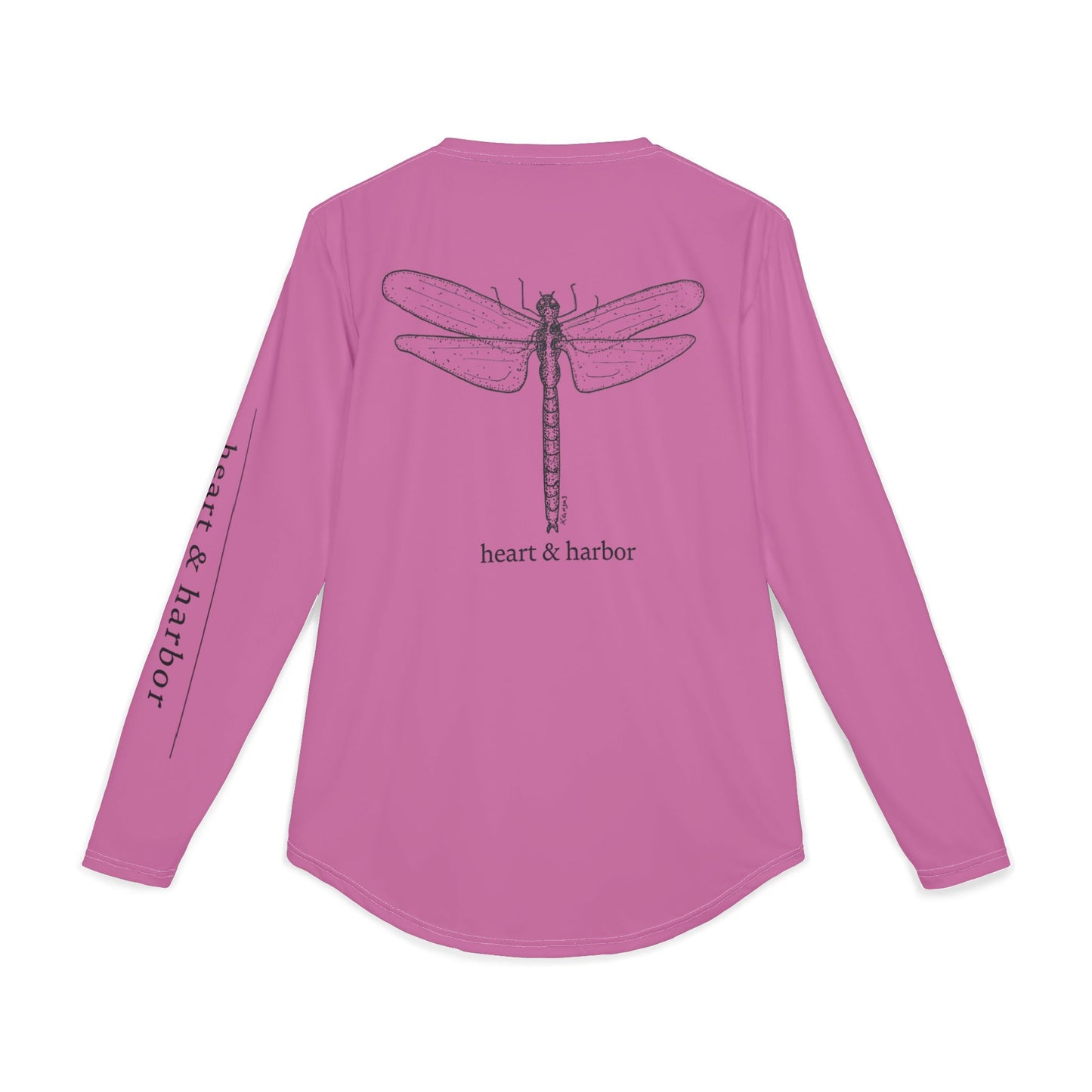 UV Protection Long Sleeve Shirt - Dragonfly Print - Pink