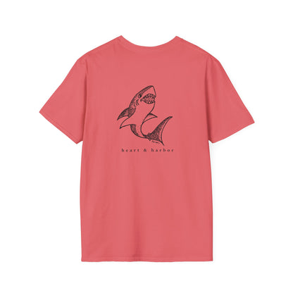 Shark T-Shirt | Back Design | Hand-Drawn | Multiple Colors