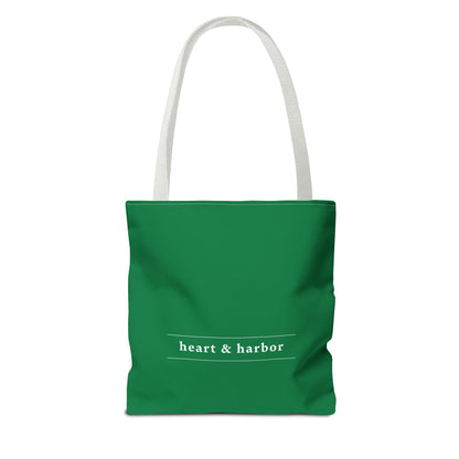 Whale Tote Bag - Dark Green