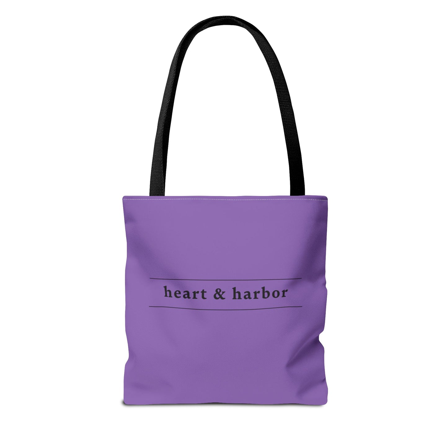Purple Tote Bag with Hand Drawn Turtle Design