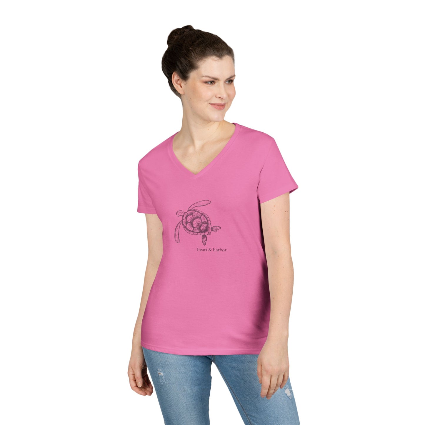 Sea Turtle Ladies V-Neck T-Shirt