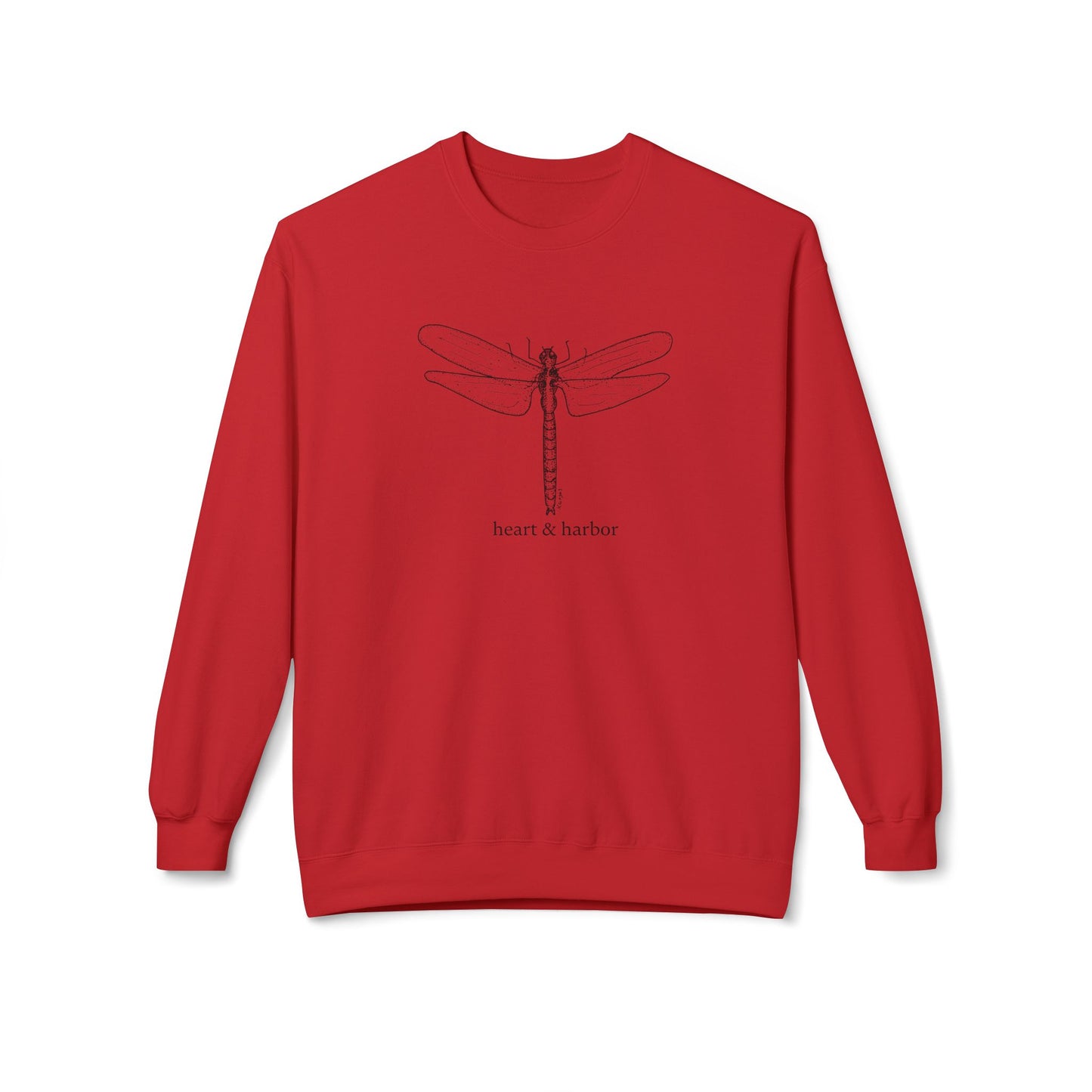 Dragonfly Crewneck Sweatshirt |  Unisex-Hand-Drawn-Sweatshirt | Heart & Harbor |Multiple colors