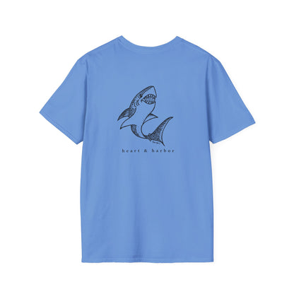 Shark T-Shirt | Back Design | Hand-Drawn | Multiple Colors