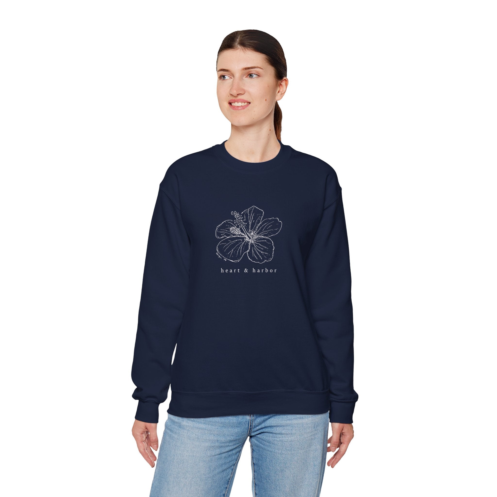 Hibiscus Bloom - Crewneck Fleece