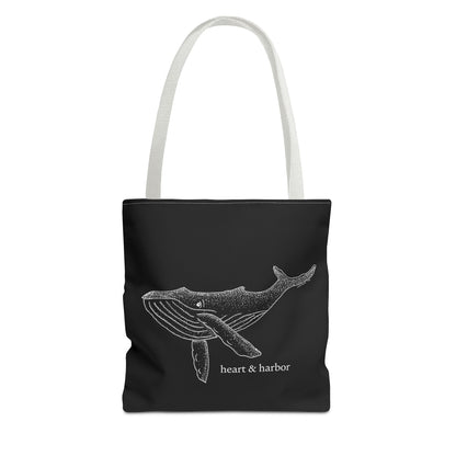 Whale Tote Bag - Black