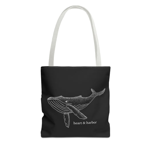 Whale Tote Bag - Black