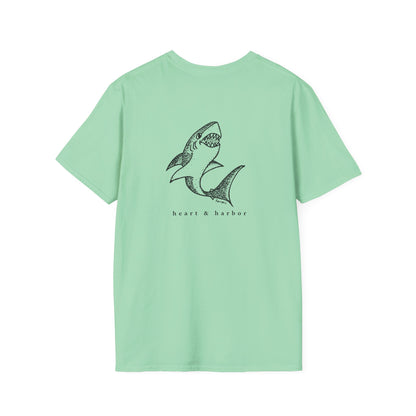 Shark T-Shirt | Back Design | Hand-Drawn | Multiple Colors