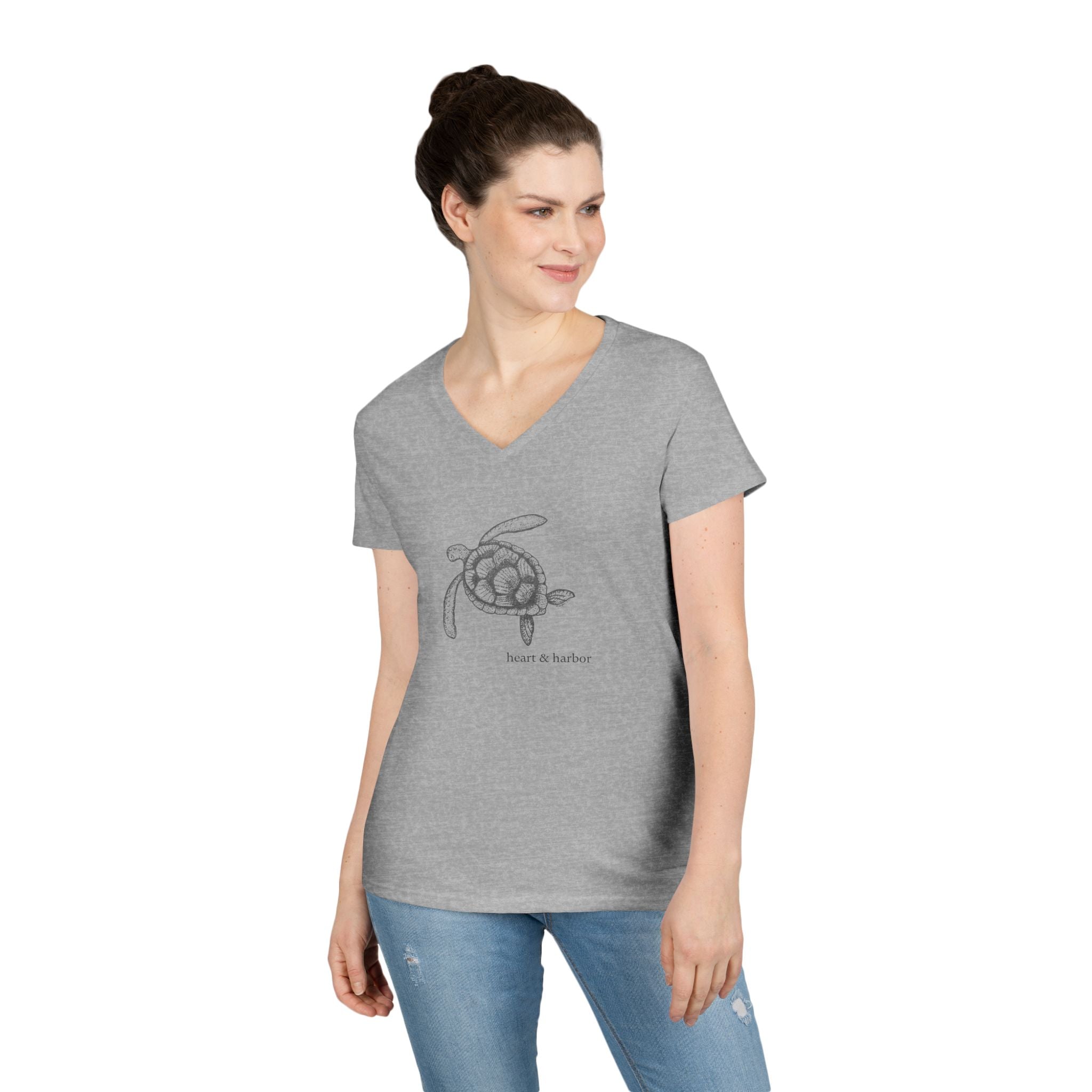 Slow Tide Turtle - Ladies V-Neck