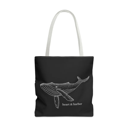 Whale Tote Bag - Black