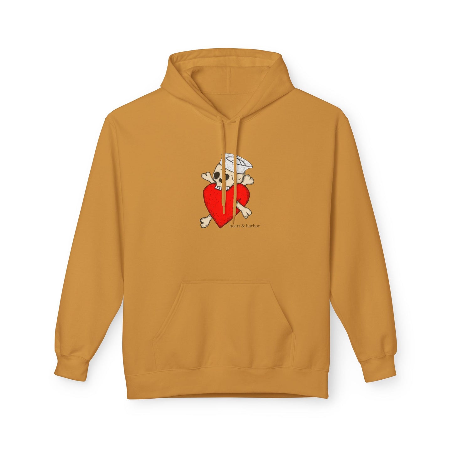 Eat Your Heart Out" Skull & Heart Hoodie - Nautical Pirate Graphic Sweatshirt by Heart & Harbor