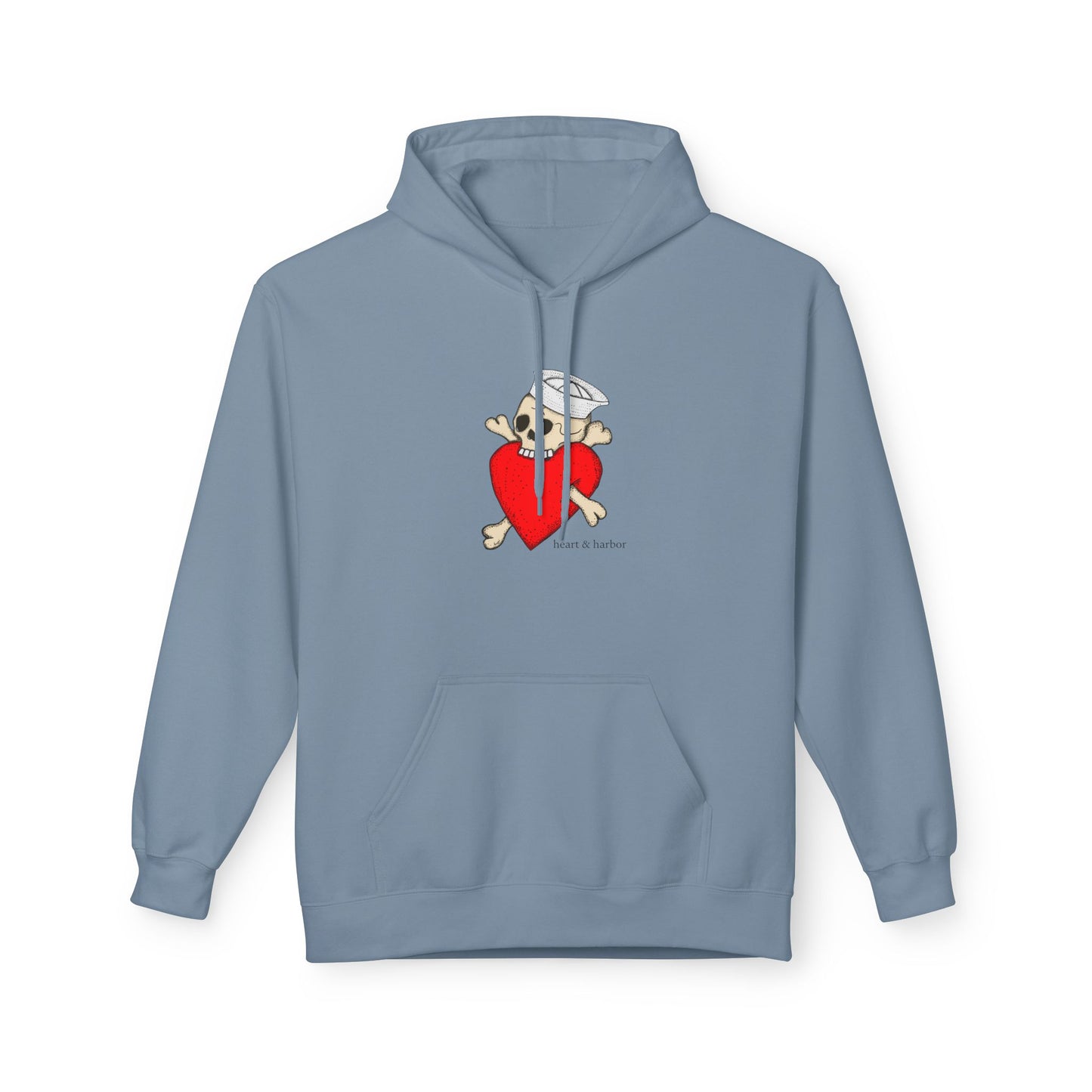 Eat Your Heart Out" Skull & Heart Hoodie - Nautical Pirate Graphic Sweatshirt by Heart & Harbor