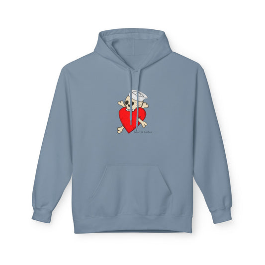 Eat Your Heart Out" Skull & Heart Hoodie - Nautical Pirate Graphic Sweatshirt by Heart & Harbor