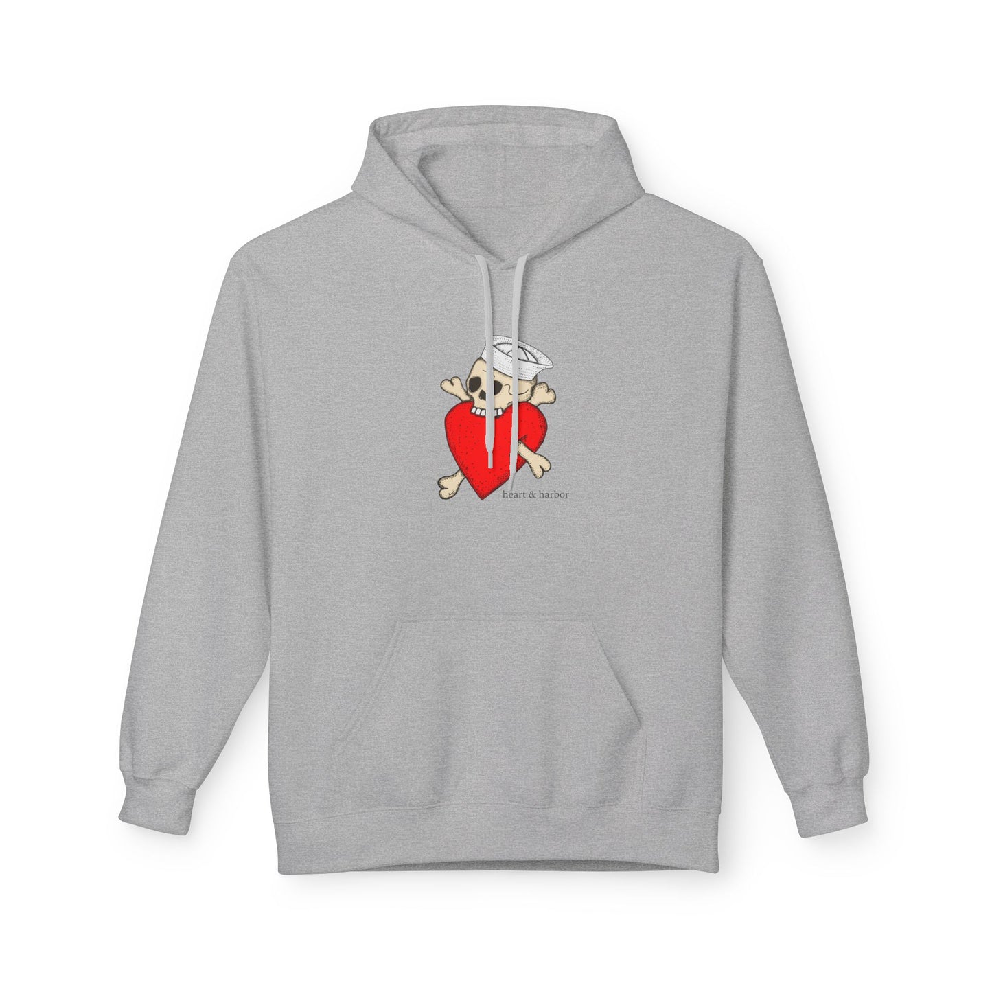 Eat Your Heart Out" Skull & Heart Hoodie - Nautical Pirate Graphic Sweatshirt by Heart & Harbor