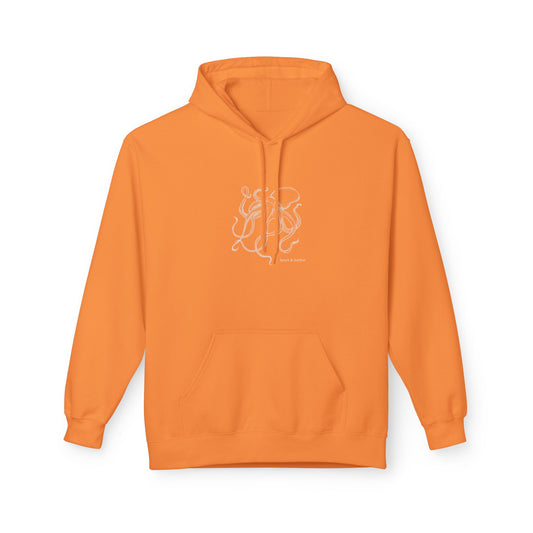 Octopus Hoodie | Unisex-Hand-Drawn| White Graphic | Multiple Colors