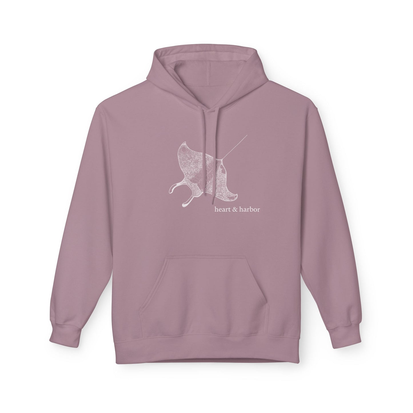 Manta Ray Hoodie - Unisex-Hand-Drawn-Sweatshirt | Heart & Harbor | Multiple Colors