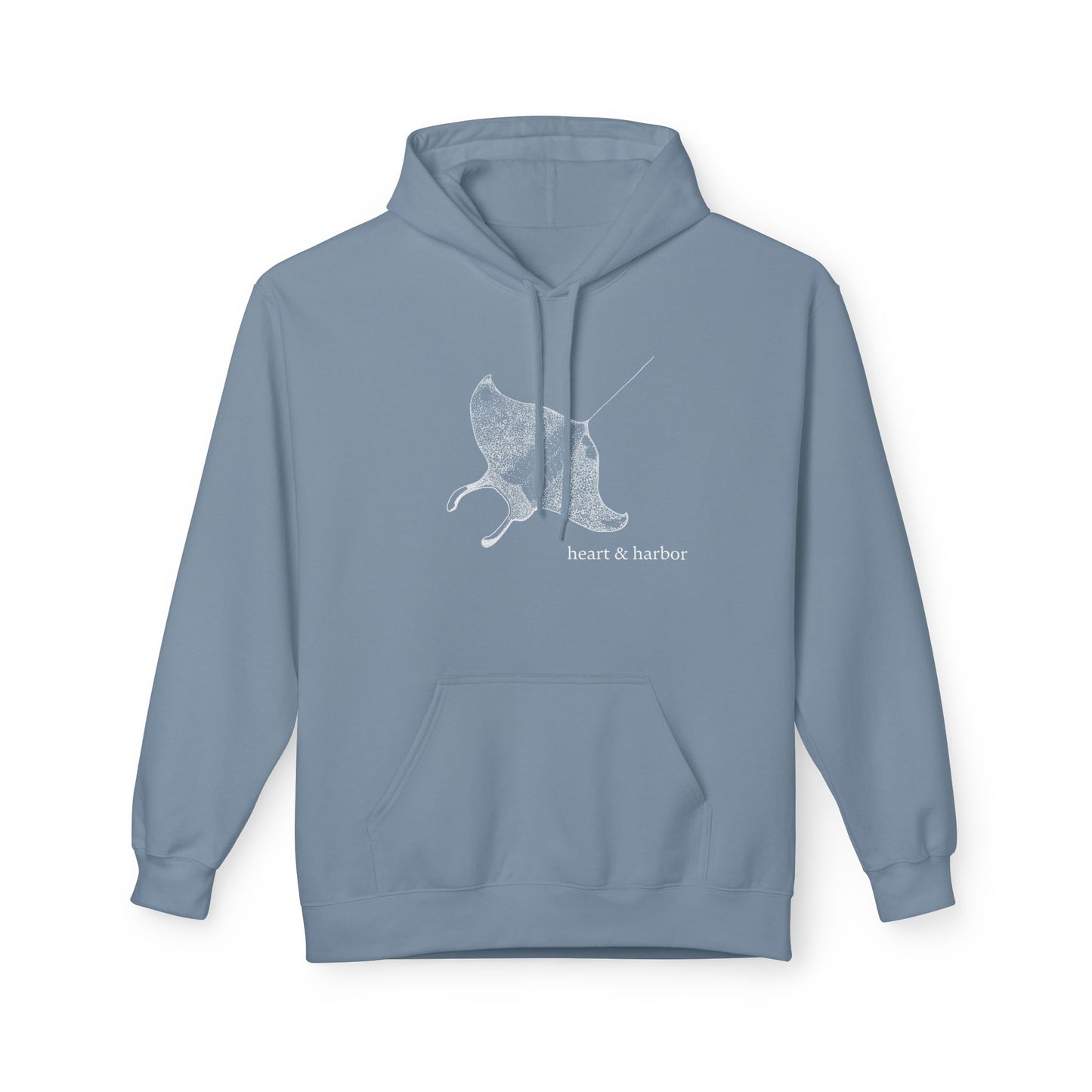 Manta Ray Hoodie - Unisex-Hand-Drawn-Sweatshirt | Heart & Harbor | Multiple Colors