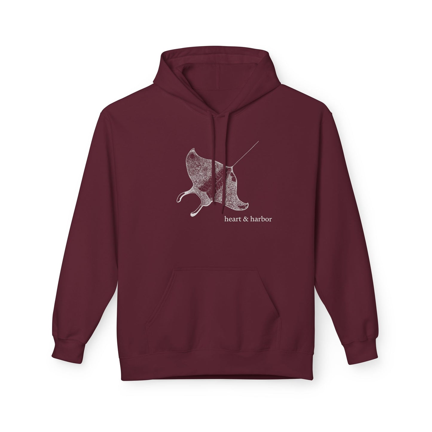 Manta Ray Hoodie - Unisex-Hand-Drawn-Sweatshirt | Heart & Harbor | Multiple Colors