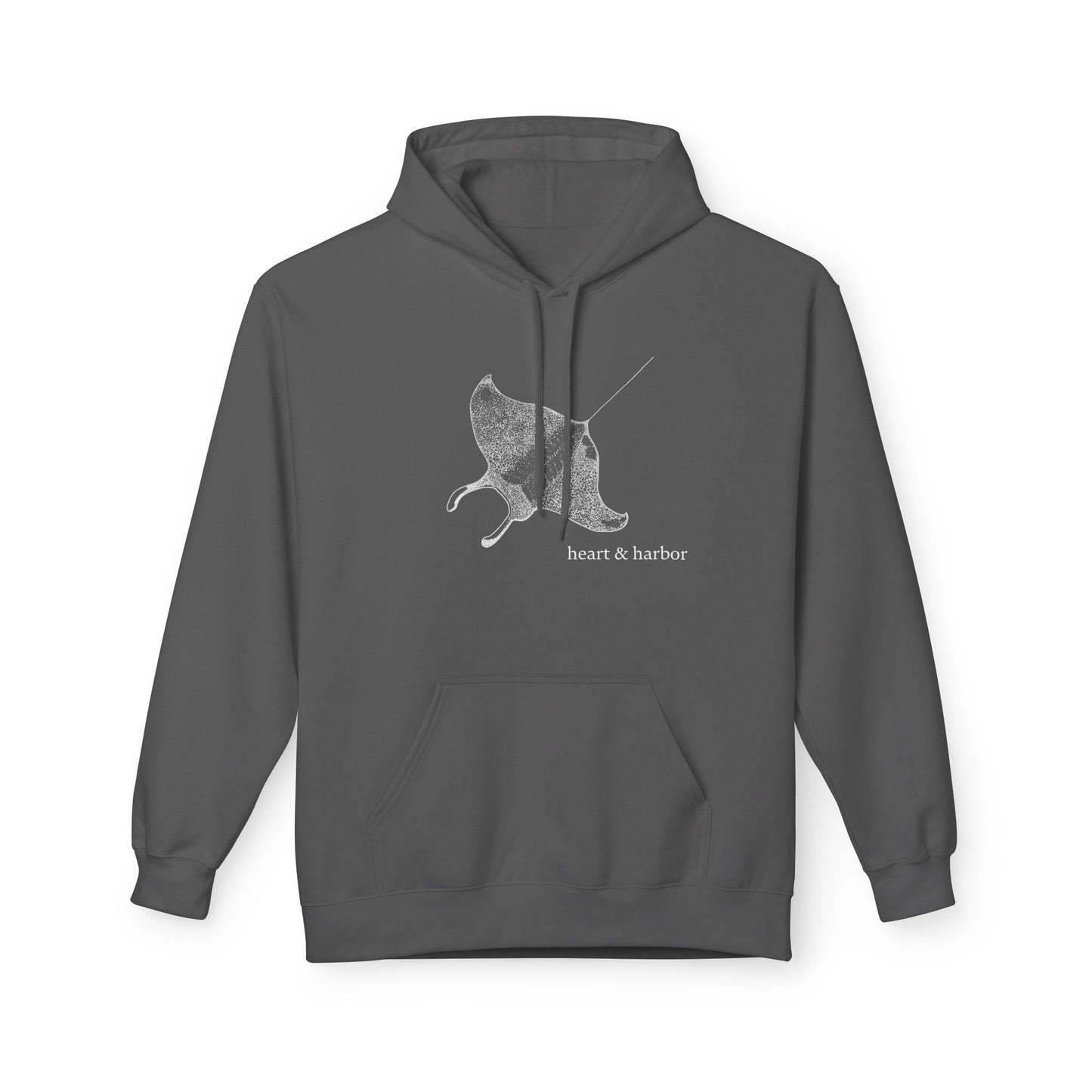 Manta Ray Hoodie - Unisex-Hand-Drawn-Sweatshirt | Heart & Harbor | Multiple Colors