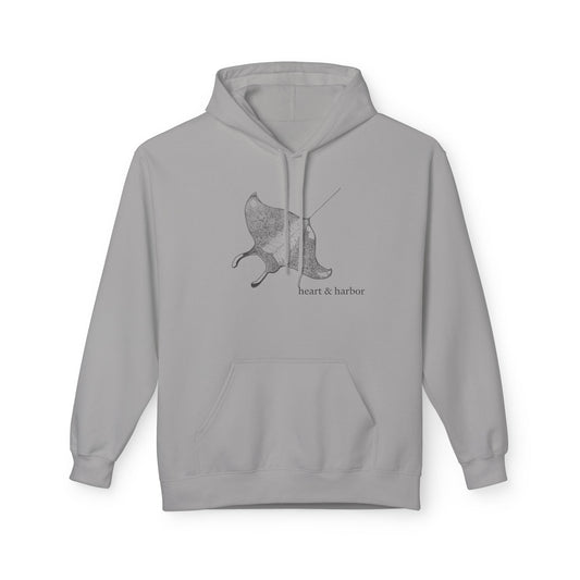 Manta Ray Hoodie | Cozy Ocean-Inspired Sweatshirt | dark ink | multiple colors