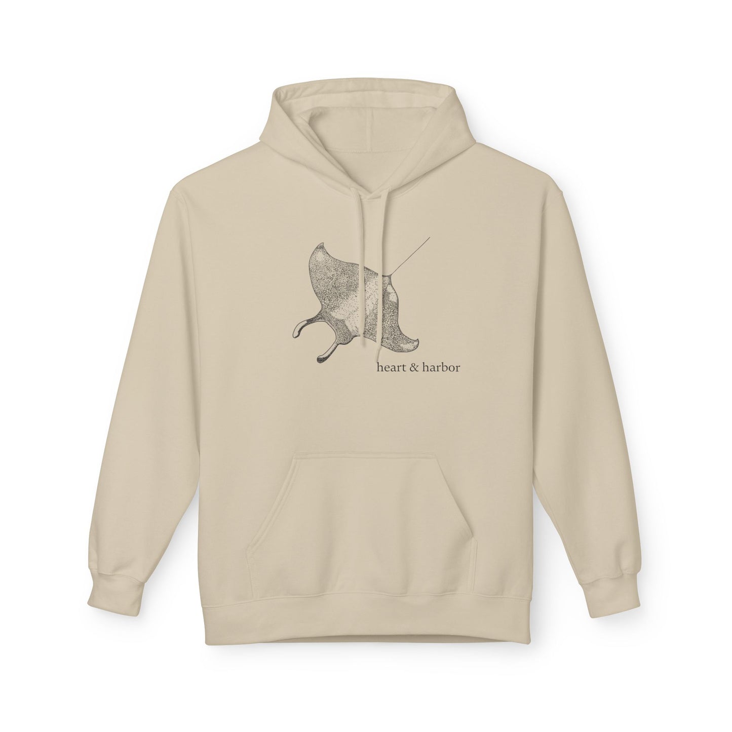 Manta Ray Hoodie | Cozy Ocean-Inspired Sweatshirt | dark ink | multiple colors