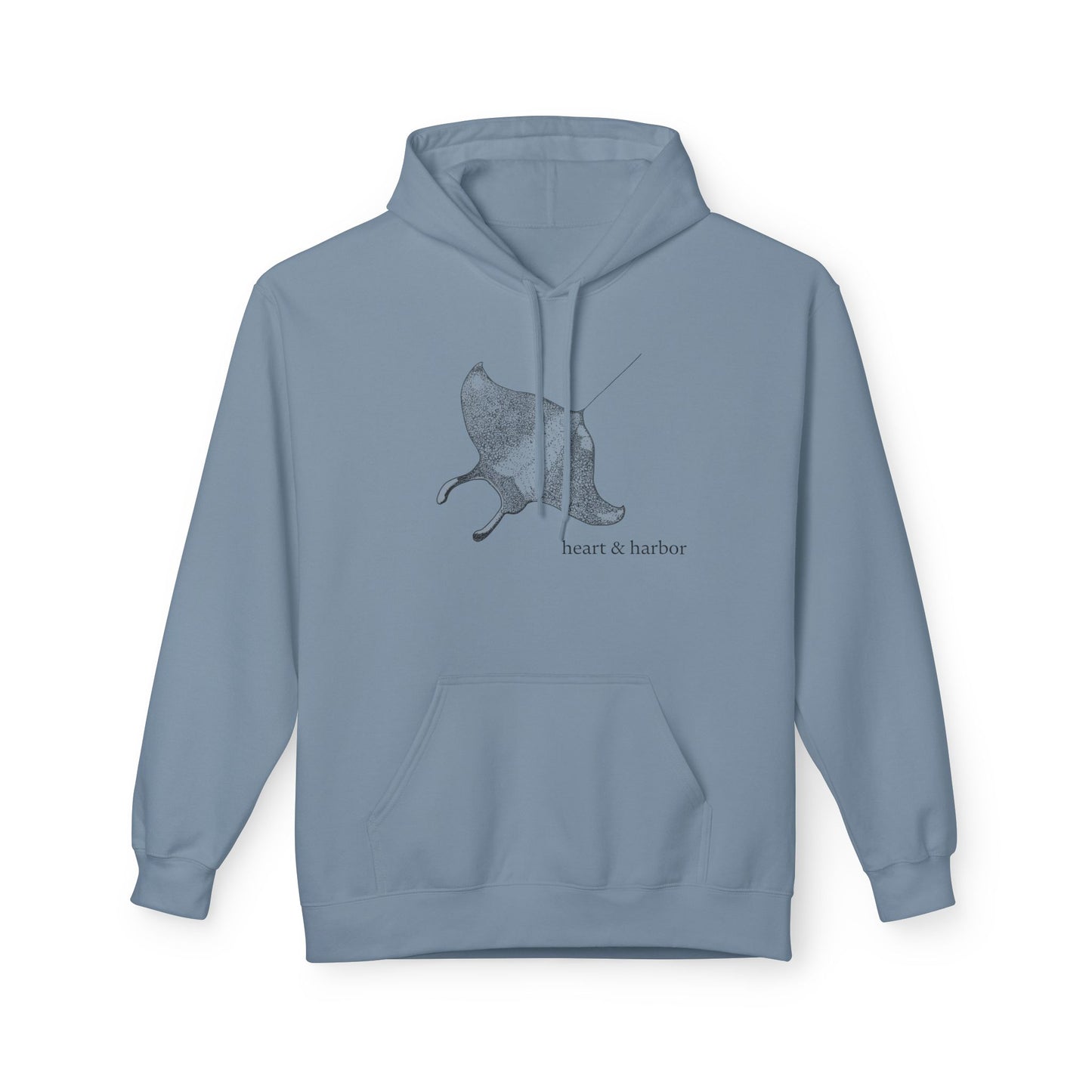 Manta Ray Hoodie | Cozy Ocean-Inspired Sweatshirt | dark ink | multiple colors
