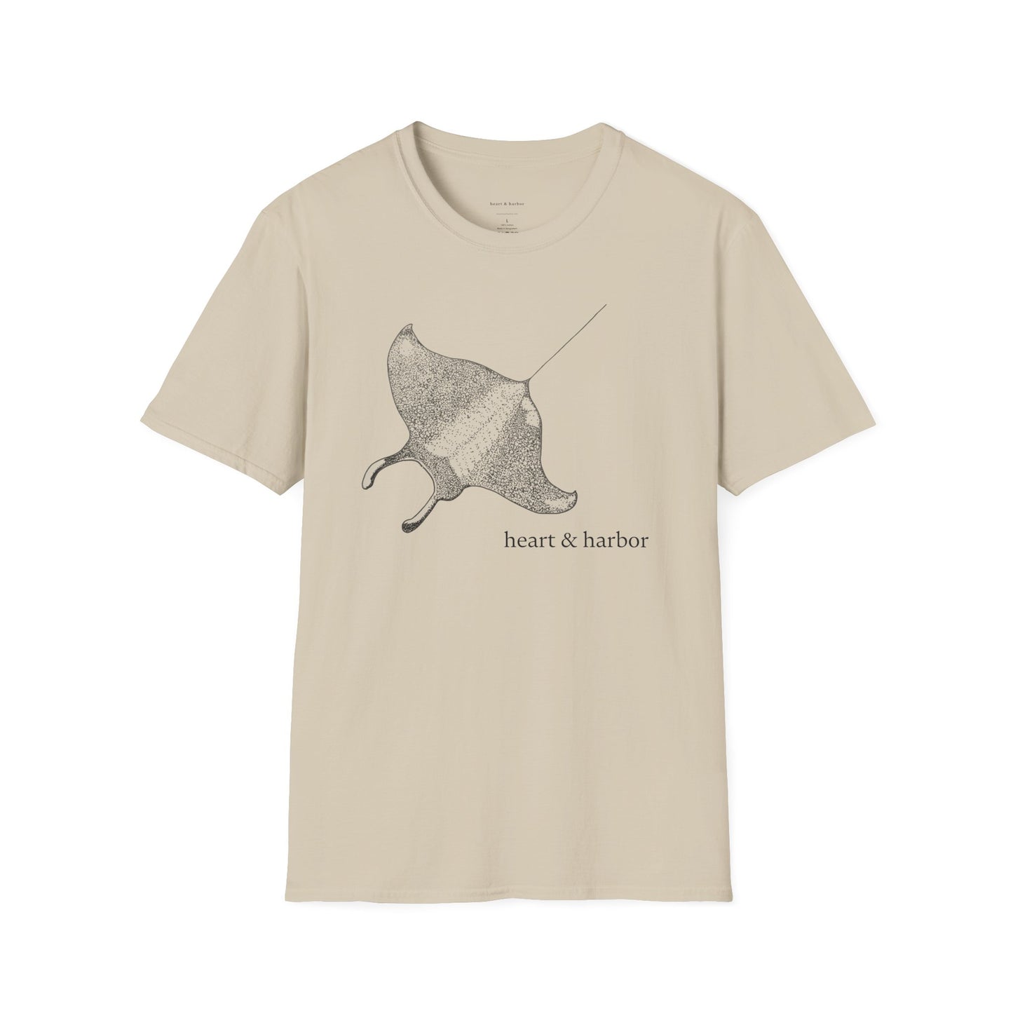 Sand t-shirt with stingray graphic by heart & harbor