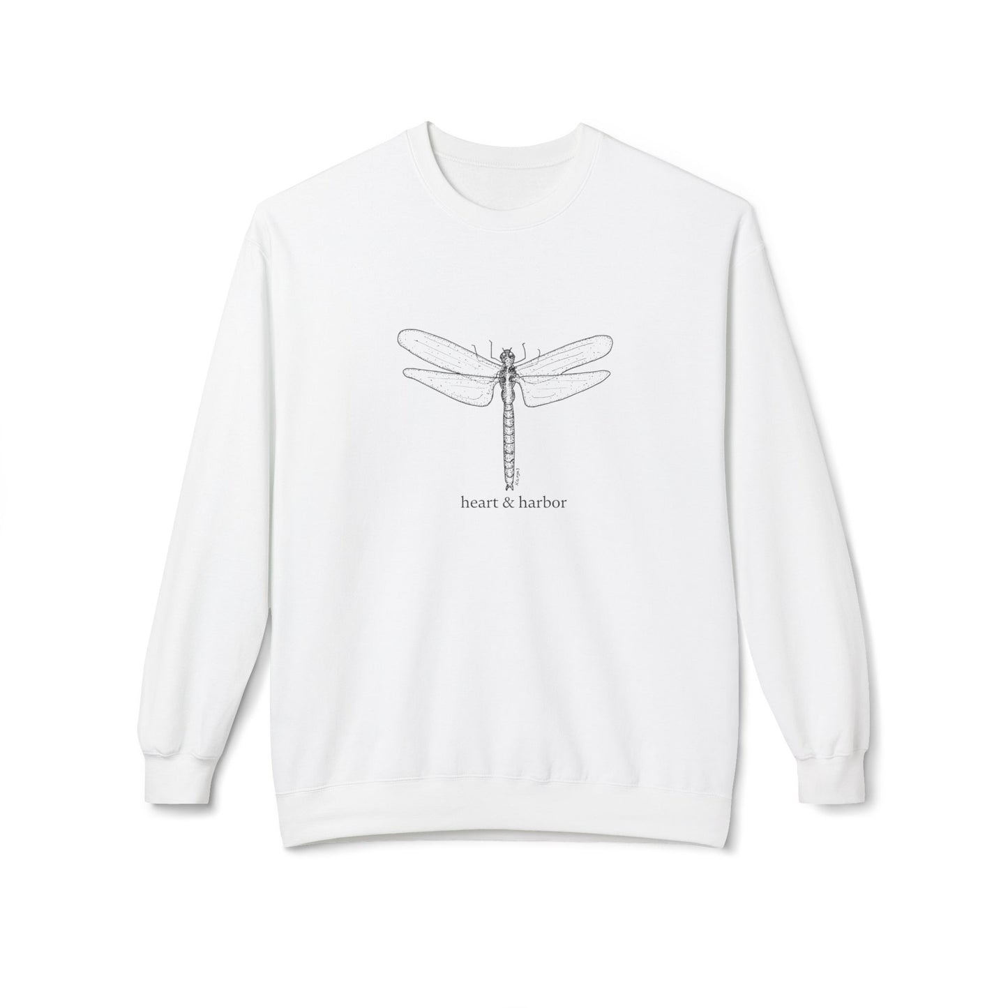 Dragonfly Crewneck Sweatshirt |  Unisex-Hand-Drawn-Sweatshirt | Heart & Harbor |Multiple colors