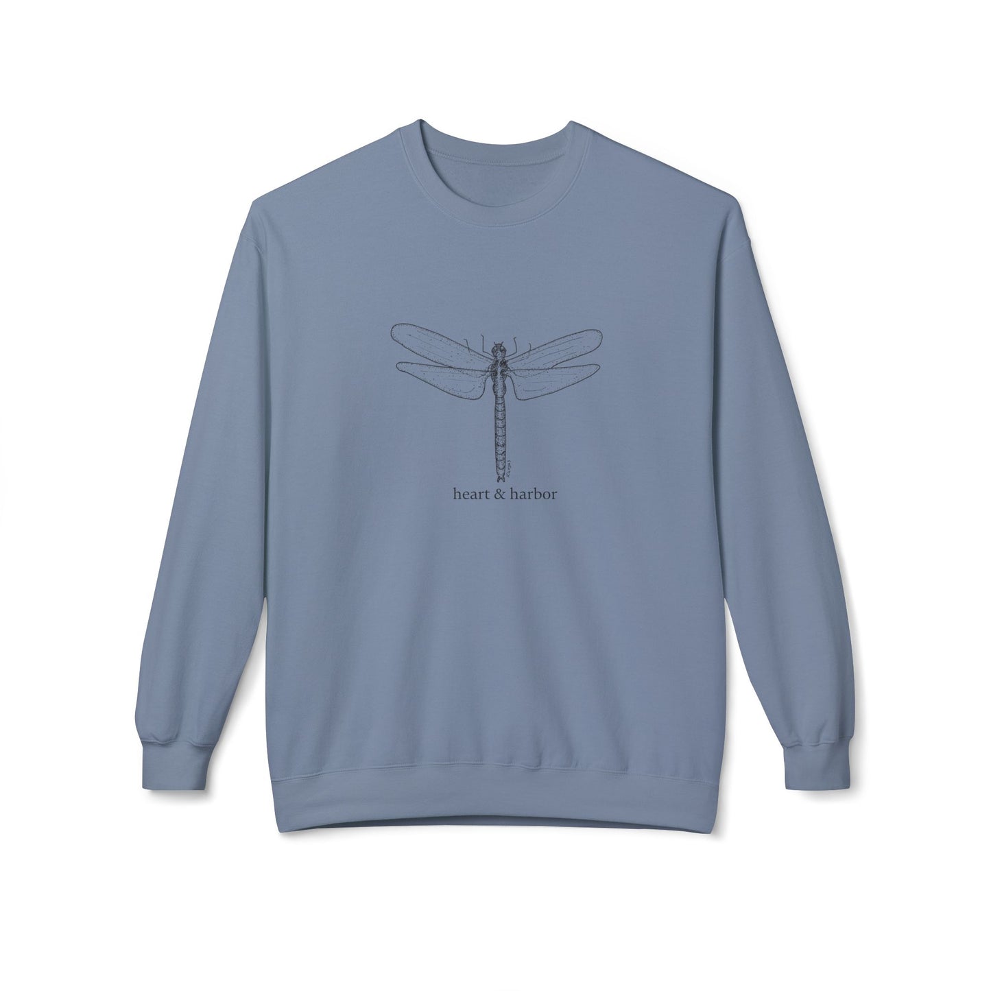 Dragonfly Crewneck Sweatshirt |  Unisex-Hand-Drawn-Sweatshirt | Heart & Harbor |Multiple colors