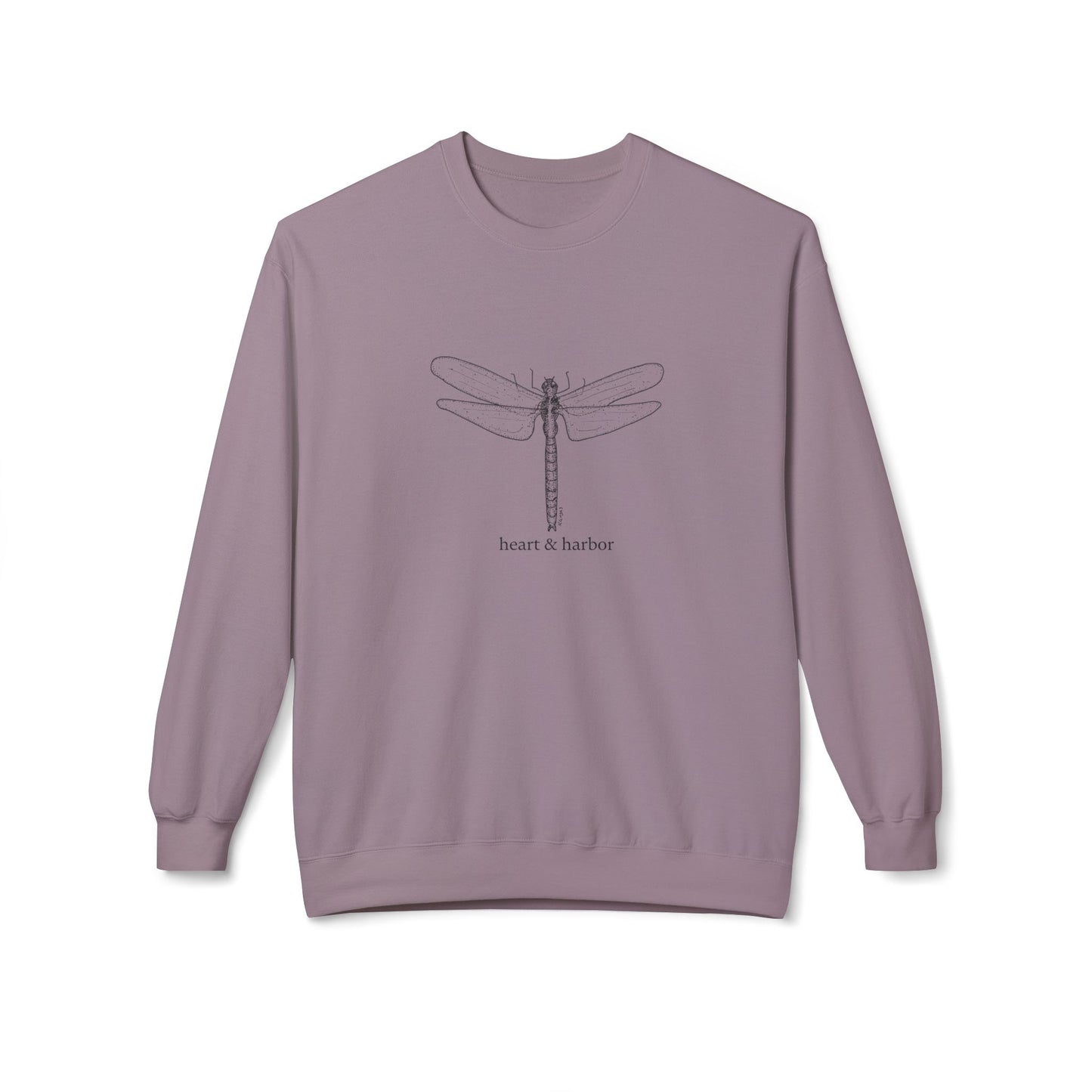 Dragonfly Crewneck Sweatshirt |  Unisex-Hand-Drawn-Sweatshirt | Heart & Harbor |Multiple colors