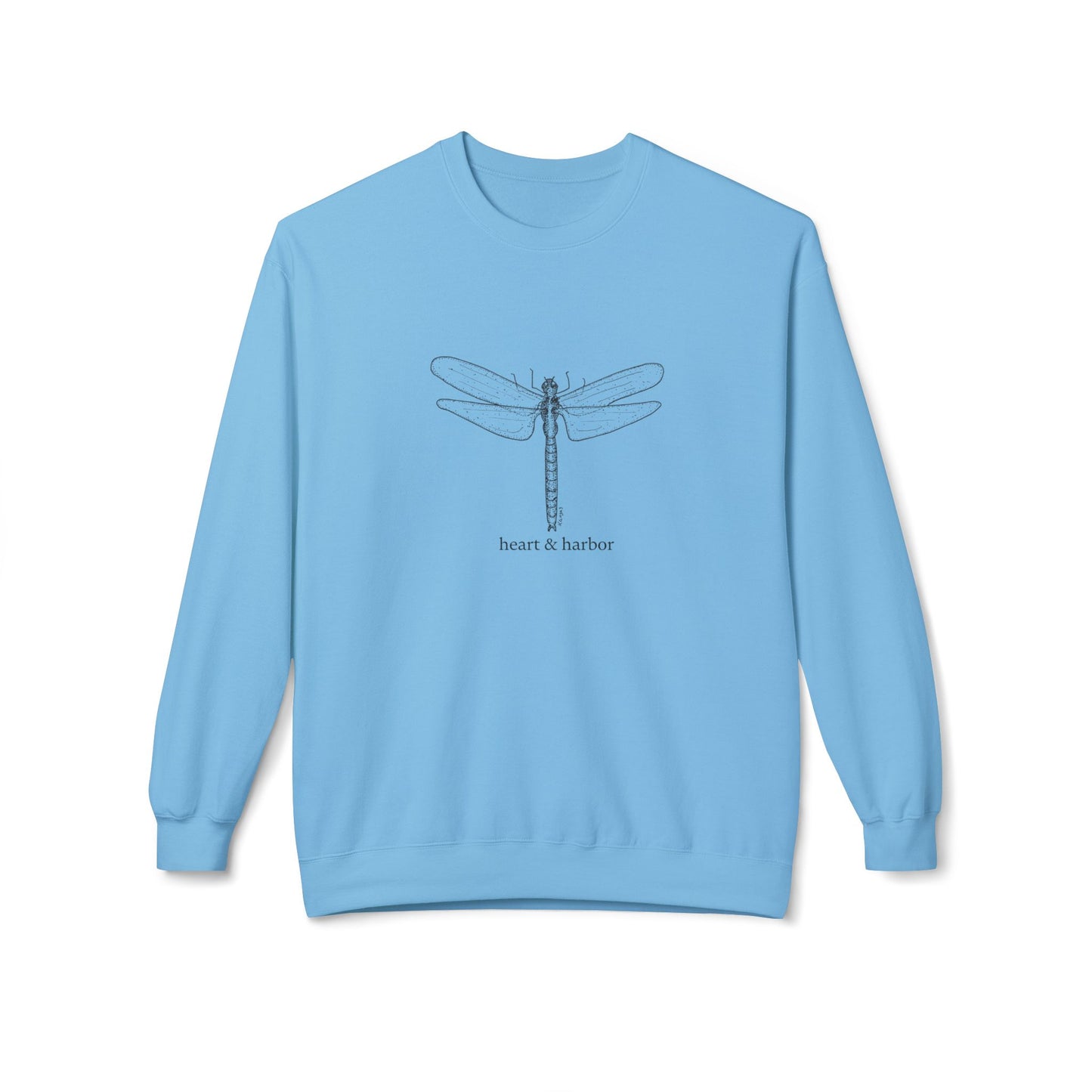 Dragonfly Crewneck Sweatshirt |  Unisex-Hand-Drawn-Sweatshirt | Heart & Harbor |Multiple colors