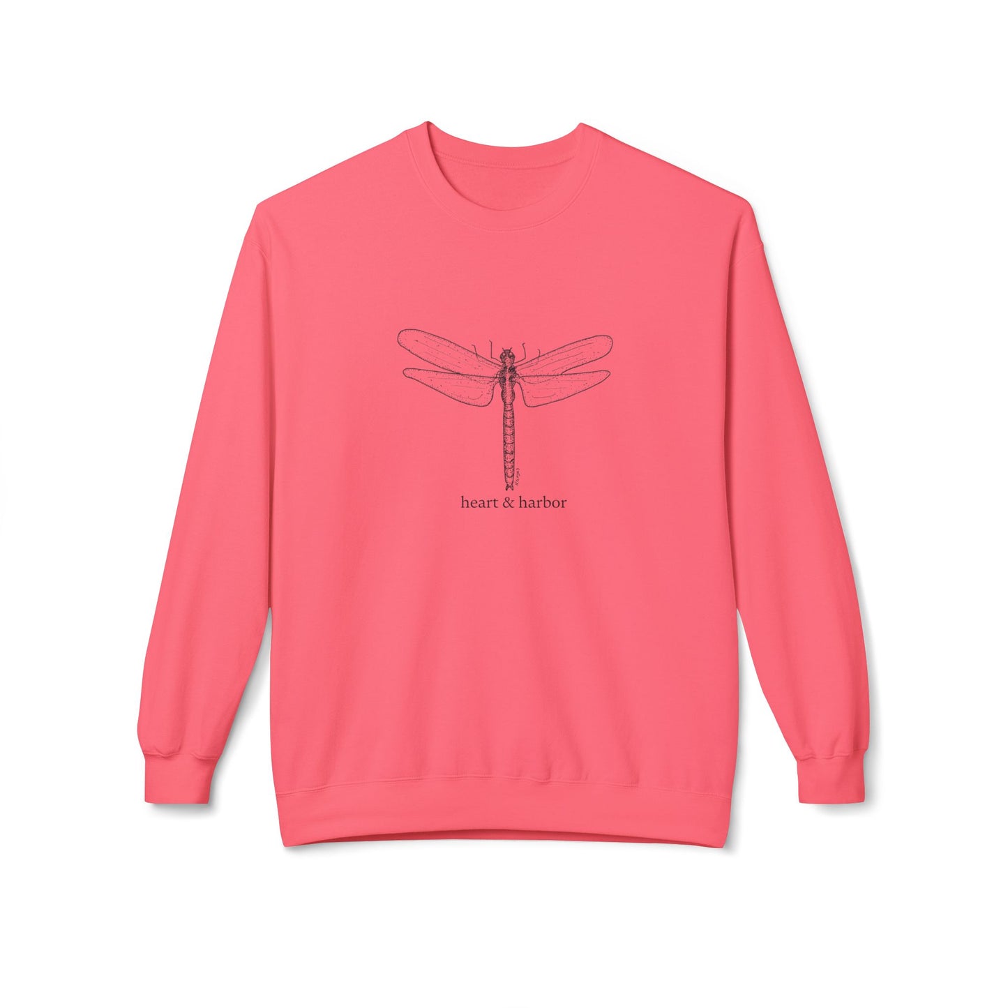 Dragonfly Crewneck Sweatshirt |  Unisex-Hand-Drawn-Sweatshirt | Heart & Harbor |Multiple colors