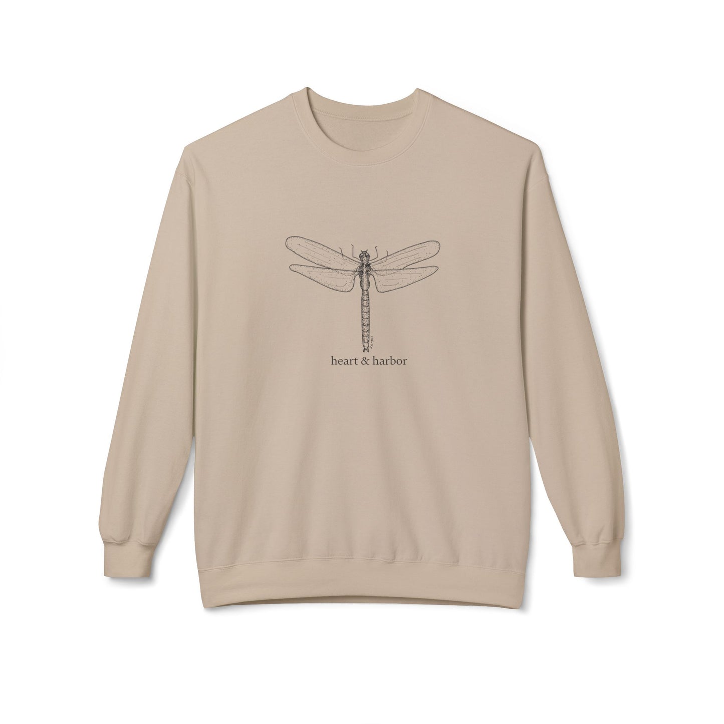 Dragonfly Crewneck Sweatshirt |  Unisex-Hand-Drawn-Sweatshirt | Heart & Harbor |Multiple colors