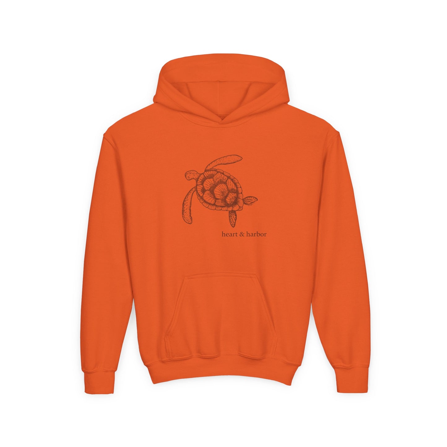 Sea Turtle Kids Hoodie | Hand-Drawn | Nautical Ocean Tee | Heart & Harbor | multiple colors